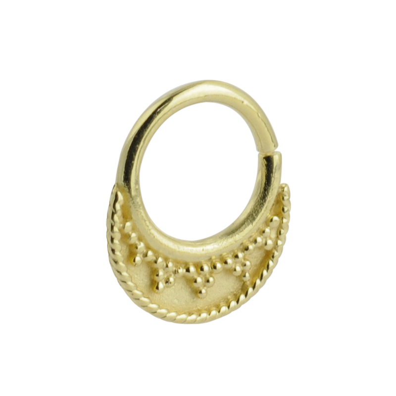 Silver Gold Plated Indian Ornament Septum ring Setto