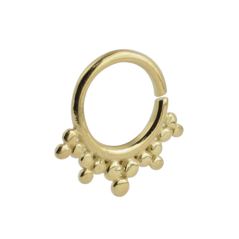 Silver Gold Plated Indian Ornament Septum ring Setto