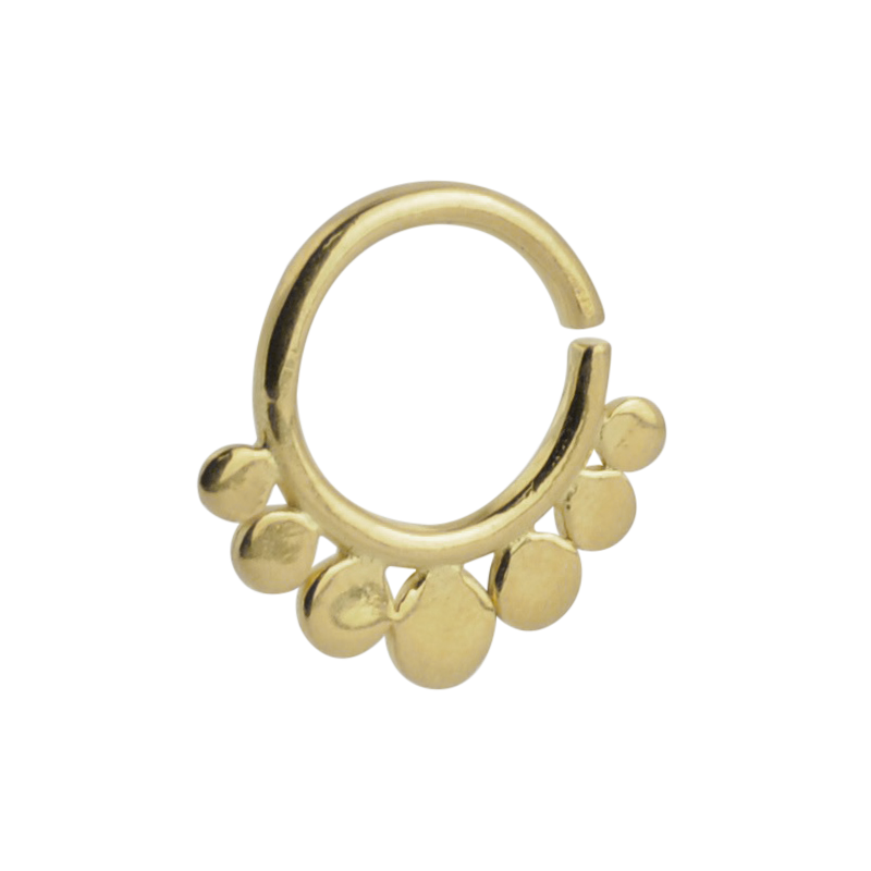 Silver Gold Plated Indian Ornament Septum ring Setto