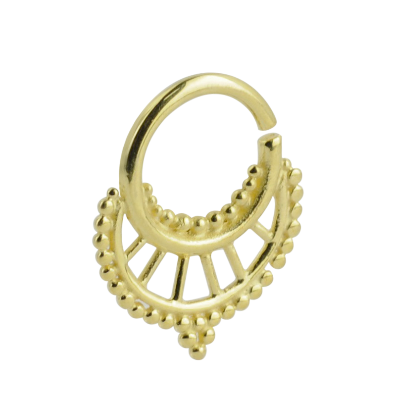 Silver Gold Plated Indian Ornament Septum ring Setto