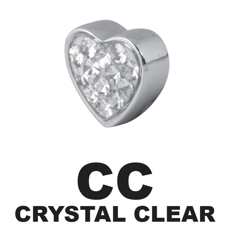 Heart Crystal Tongue Component Orecchio