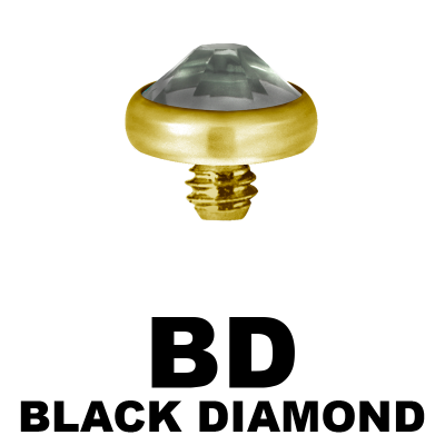 Gold PVD Titanium Jewelled Discs (for 1.6 Internally Threaded Jewellery) Sfere e Componenti