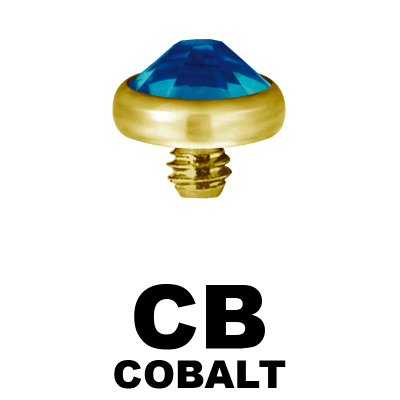 Gold PVD Titanium Jewelled Discs (for 1.6 Internally Threaded Jewellery) Sfere e Componenti