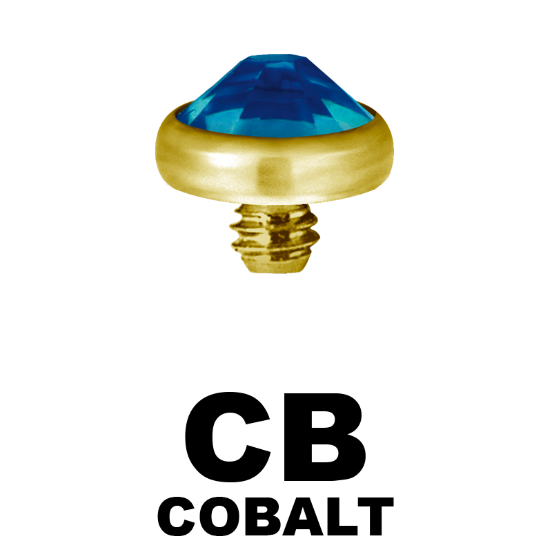Gold PVD Titanium Jewelled Discs (for 1.6 Internally Threaded Jewellery) Sfere e Componenti