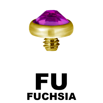 Gold PVD Titanium Jewelled Discs (for 1.6 Internally Threaded Jewellery) Sfere e Componenti