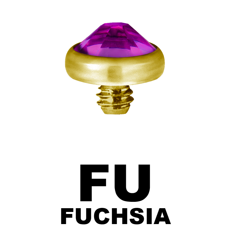 Gold PVD Titanium Jewelled Discs (for 1.6 Internally Threaded Jewellery) Sfere e Componenti