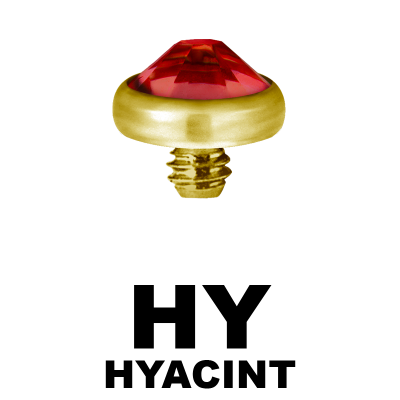 Gold PVD Titanium Jewelled Discs (for 1.6 Internally Threaded Jewellery) Sfere e Componenti