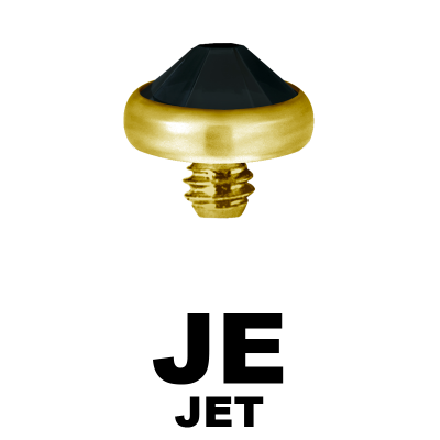 Gold PVD Titanium Jewelled Discs (for 1.6 Internally Threaded Jewellery) Sfere e Componenti