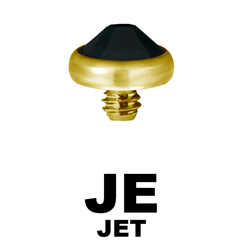 Gold PVD Titanium Jewelled Discs (for 1.6 Internally Threaded Jewellery) Sfere e Componenti