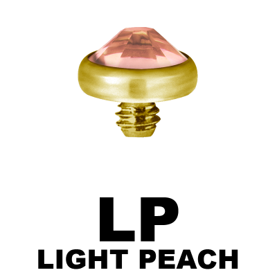 Gold PVD Titanium Jewelled Discs (for 1.6 Internally Threaded Jewellery) Sfere e Componenti