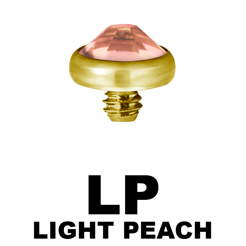 Gold PVD Titanium Jewelled Discs (for 1.6 Internally Threaded Jewellery) Sfere e Componenti