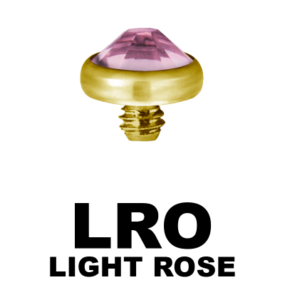 Gold PVD Titanium Jewelled Discs (for 1.6 Internally Threaded Jewellery) Sfere e Componenti