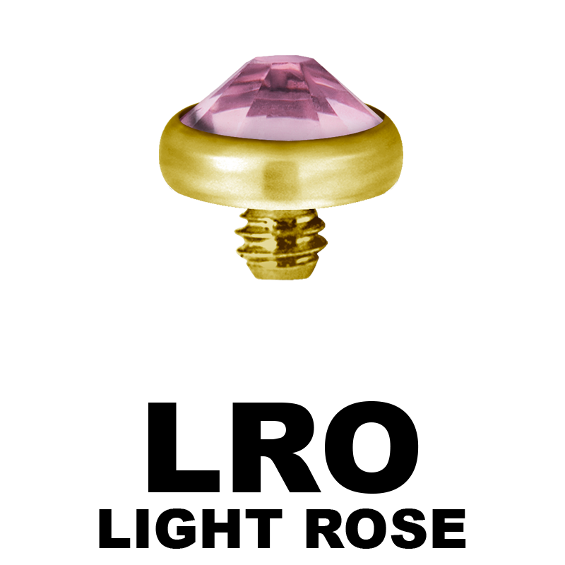 Gold PVD Titanium Jewelled Discs (for 1.6 Internally Threaded Jewellery) Sfere e Componenti