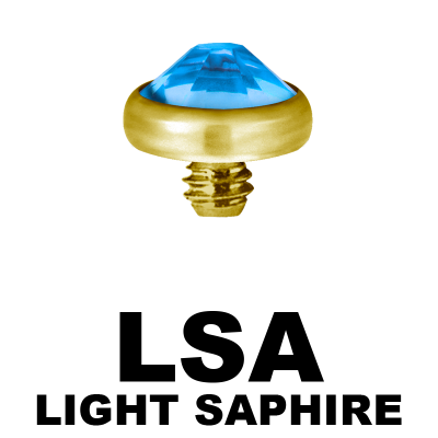 Gold PVD Titanium Jewelled Discs (for 1.6 Internally Threaded Jewellery) Sfere e Componenti