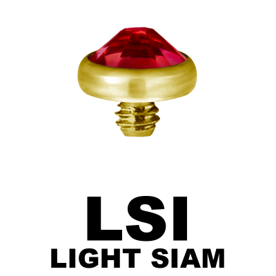 Gold PVD Titanium Jewelled Discs (for 1.6 Internally Threaded Jewellery) Sfere e Componenti