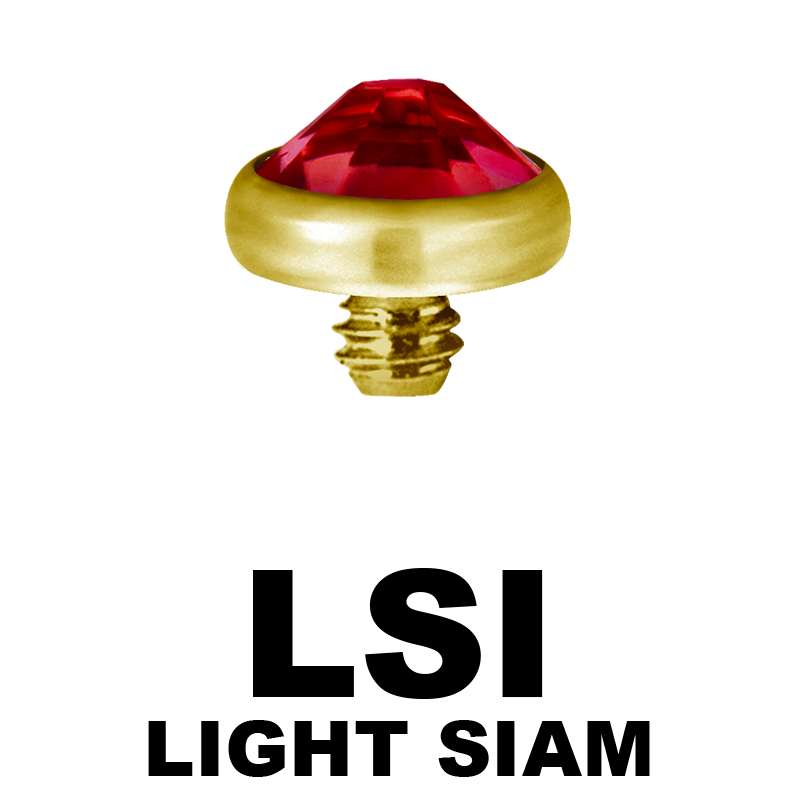 Gold PVD Titanium Jewelled Discs (for 1.6 Internally Threaded Jewellery) Sfere e Componenti