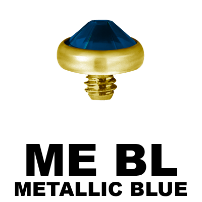 Gold PVD Titanium Jewelled Discs (for 1.6 Internally Threaded Jewellery) Sfere e Componenti