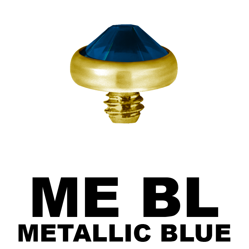 Gold PVD Titanium Jewelled Discs (for 1.6 Internally Threaded Jewellery) Sfere e Componenti