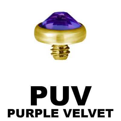 Gold PVD Titanium Jewelled Discs (for 1.6 Internally Threaded Jewellery) Sfere e Componenti