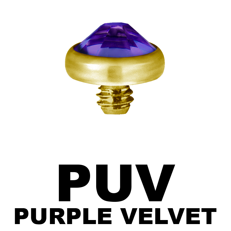 Gold PVD Titanium Jewelled Discs (for 1.6 Internally Threaded Jewellery) Sfere e Componenti