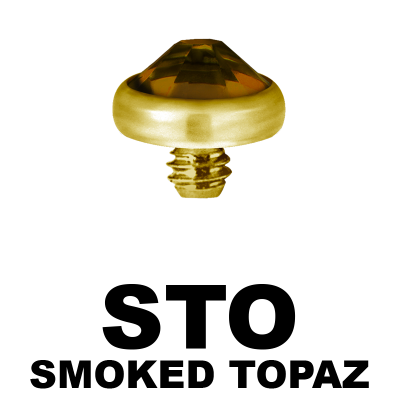 Gold PVD Titanium Jewelled Discs (for 1.6 Internally Threaded Jewellery) Sfere e Componenti