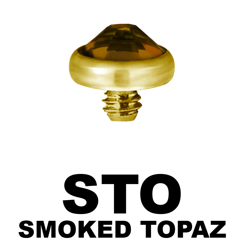 Gold PVD Titanium Jewelled Discs (for 1.6 Internally Threaded Jewellery) Sfere e Componenti