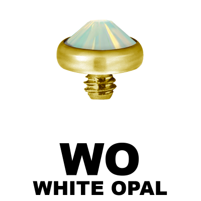 Gold PVD Titanium Jewelled Discs (for 1.6 Internally Threaded Jewellery) Sfere e Componenti