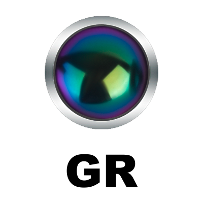 Titanium Disc with Swarovski Synthetic Pearl (for 1.6mm Internally Threaded Jewelry) Sfere e Componenti
