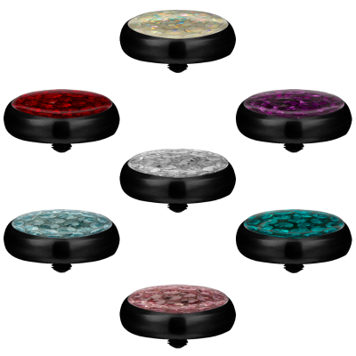 Blackline Crystal Disc (for 1.6 Internally Threaded Jewellery)