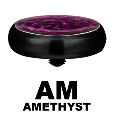 Blackline Crystal Disc (for 1.6 Internally Threaded Jewellery)