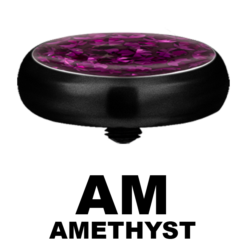 Blackline Crystal Disc (for 1.6 Internally Threaded Jewellery)