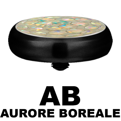 Blackline Crystal Disc (for 1.6 Internally Threaded Jewellery)
