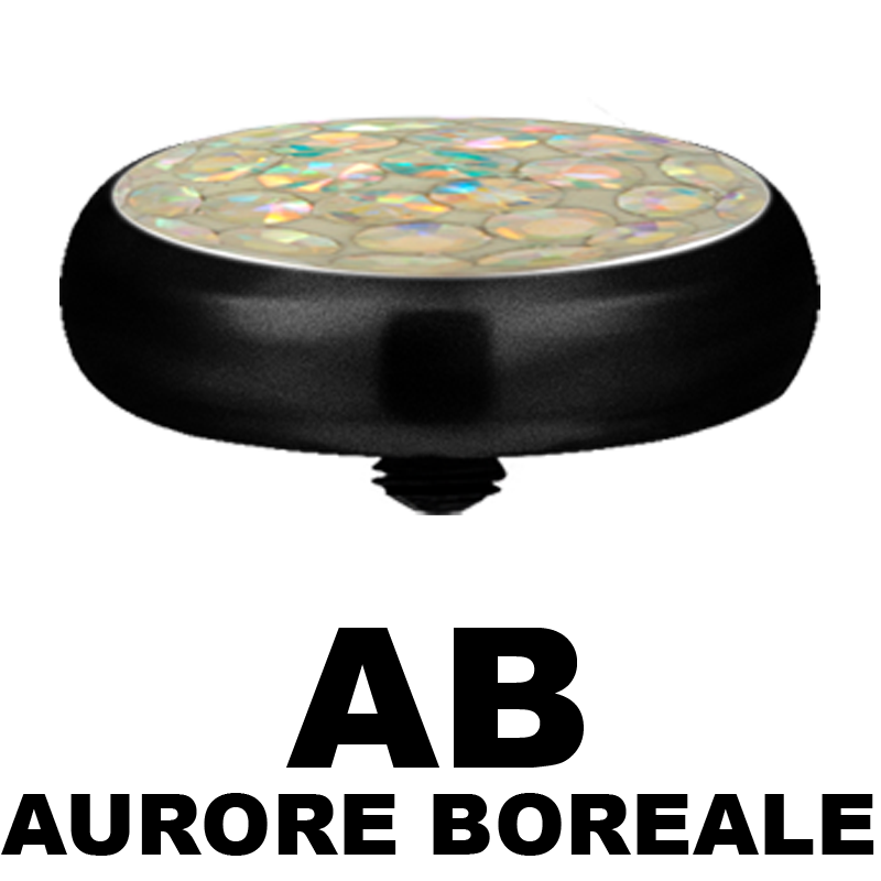 Blackline Crystal Disc (for 1.6 Internally Threaded Jewellery)