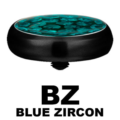 Blackline Crystal Disc (for 1.6 Internally Threaded Jewellery)