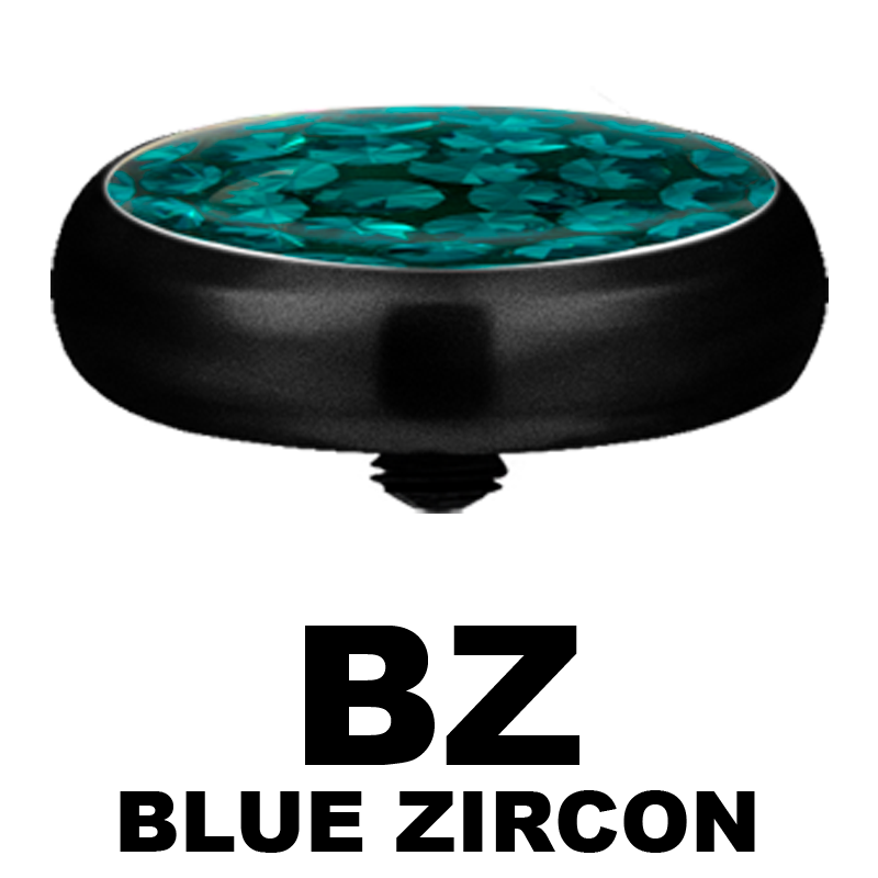 Blackline Crystal Disc (for 1.6 Internally Threaded Jewellery)