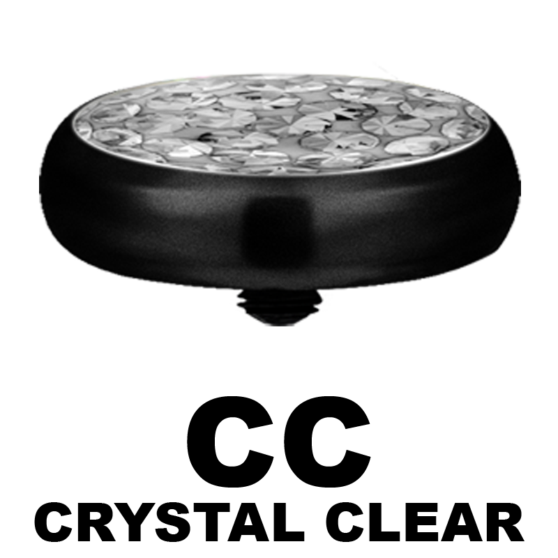 Blackline Crystal Disc (for 1.6 Internally Threaded Jewellery)