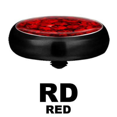 Blackline Crystal Disc (for 1.6 Internally Threaded Jewellery)