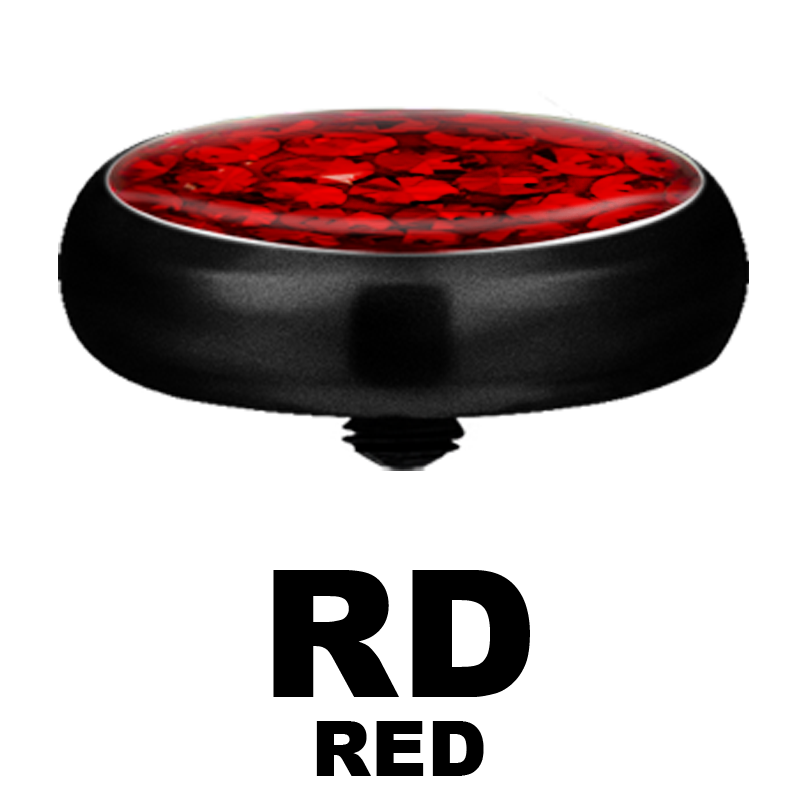 Blackline Crystal Disc (for 1.6 Internally Threaded Jewellery)