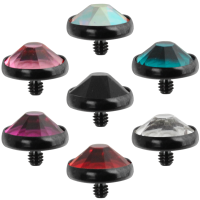 Blackline Internally Threaded Jewelled Disc (for 1.6 Internally Jewelry) Sfere e Componenti