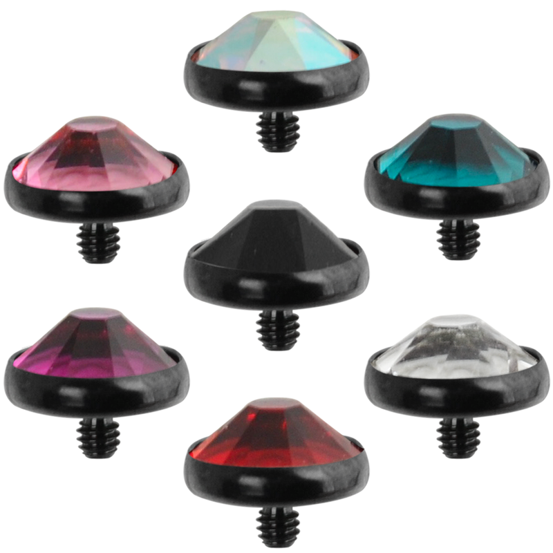 Blackline Internally Threaded Jewelled Disc (for 1.6 Internally Jewelry) Sfere e Componenti