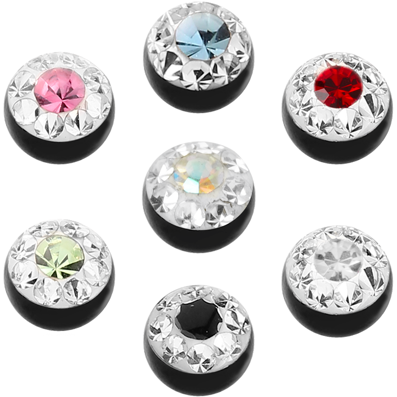 Black Steel PVD Crystaline Jewelled Ball Sfere e Componenti