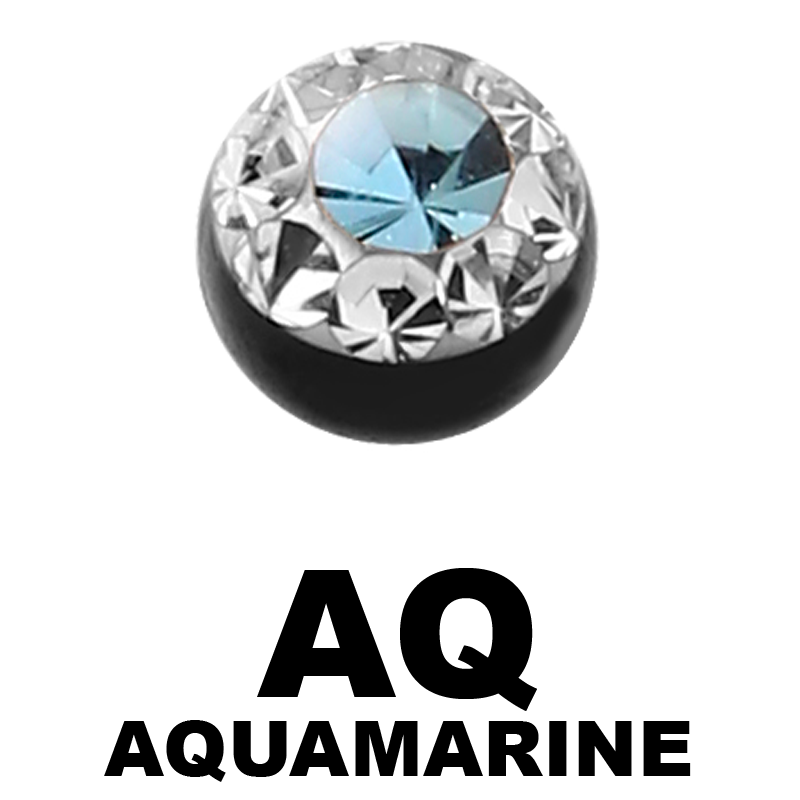 Black Steel PVD Crystaline Jewelled Ball Sfere e Componenti