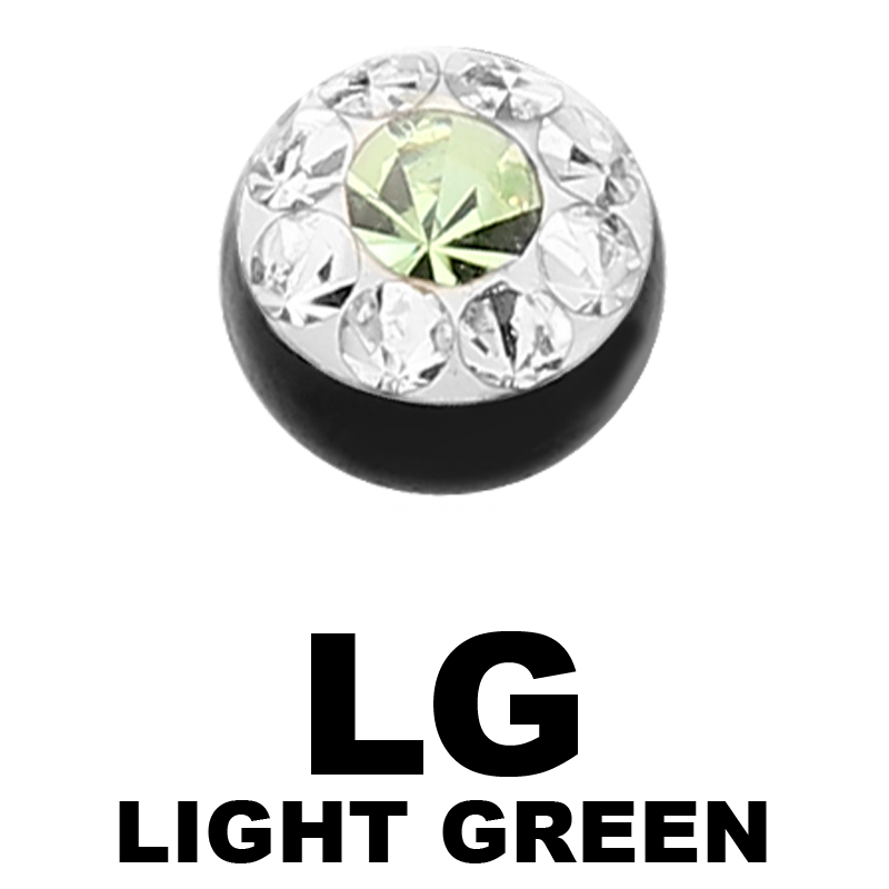 Black Steel PVD Crystaline Jewelled Ball Sfere e Componenti