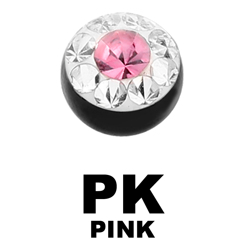 Black Steel PVD Crystaline Jewelled Ball Sfere e Componenti