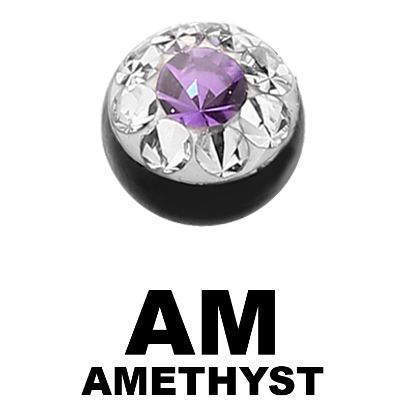 Black Steel PVD Crystaline Jewelled Ball Sfere e Componenti