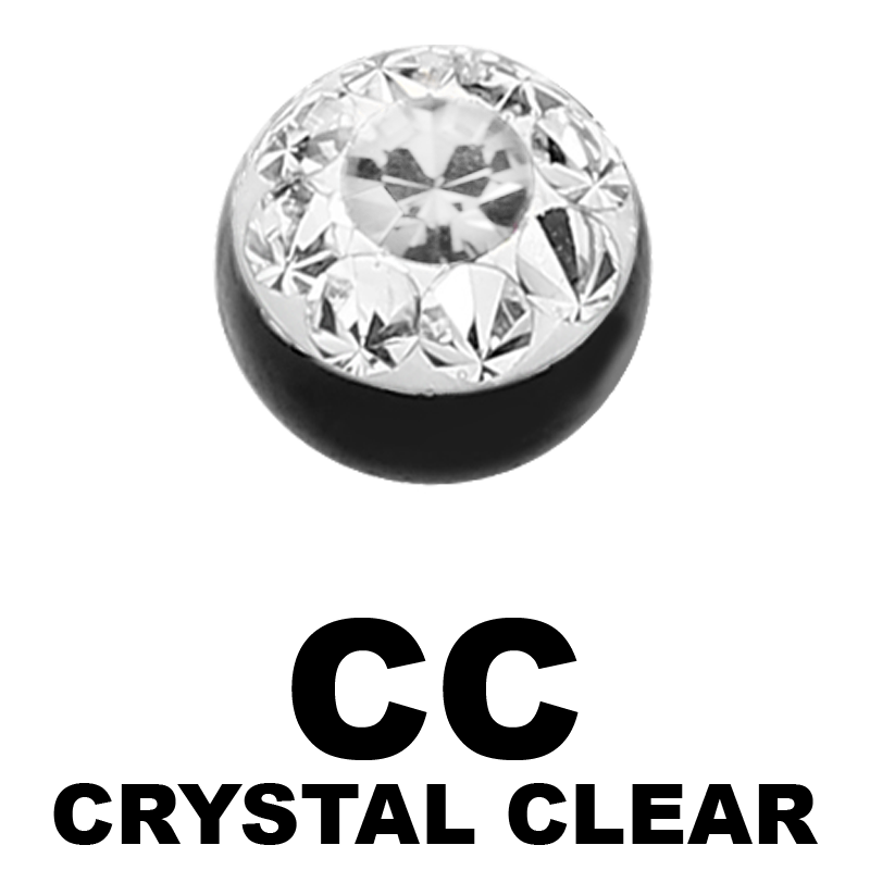 Black Steel PVD Crystaline Jewelled Ball Sfere e Componenti