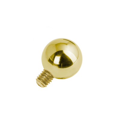 18K Gold Internal Attachment 2.5mm Ball (For 1.6 Internally Threaded Jewellry) Sfere e Componenti
