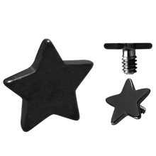 Titanium Flat Star (for 1.6 Internally Threaded Jewelry)