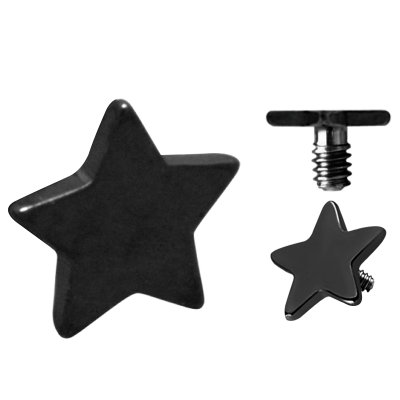 Titanium Flat Star (for 1.6 Internally Threaded Jewelry) Sfere e Componenti