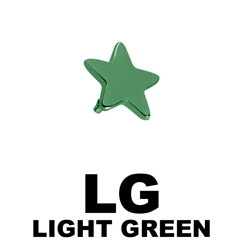 Titanium Flat Star (for 1.6 Internally Threaded Jewelry) Sfere e Componenti